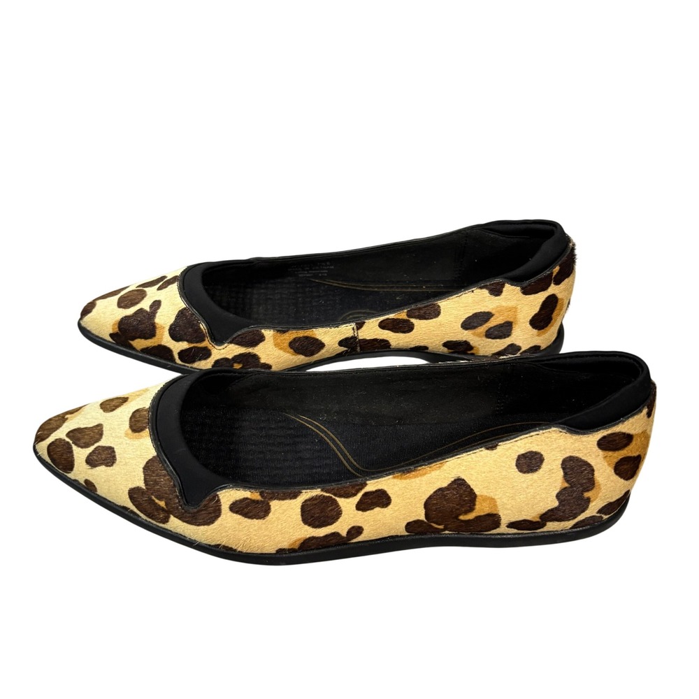 Cole Haan Womens Leopard Print Real Calf Hair‎ Pointed Toe Flats Sz 7.5